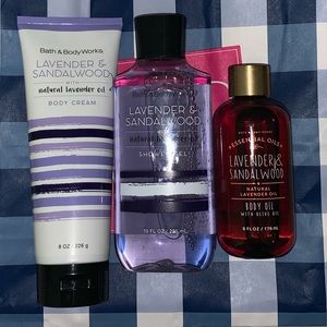 BBW Lavender Sandalwood Body Wash Cream Oil ☘️🦋